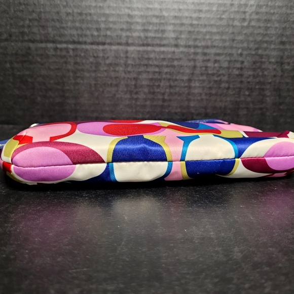 Coach Multicolor Scarf Print Signature C's Cosmetic Bag - Picture 5 of 11